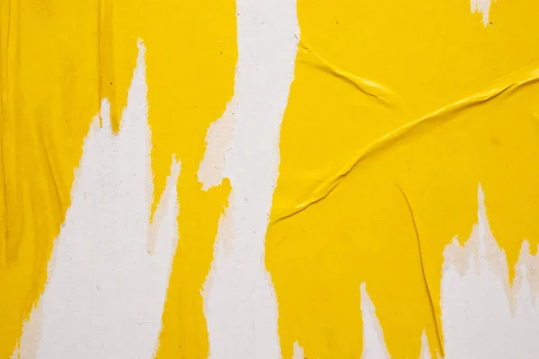 Starý Grunge Roztrhl Roztržený Žlutý Papír Plakát Povrch Textury Pozadí — Stock fotografie