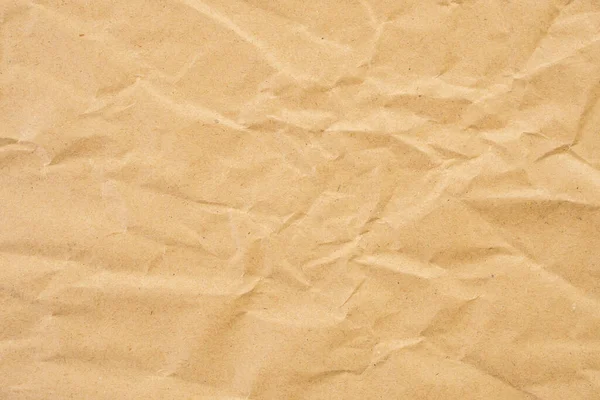 Abstract Brown Crumpled Creased Recycle Paper Texture Background — Stock Photo, Image