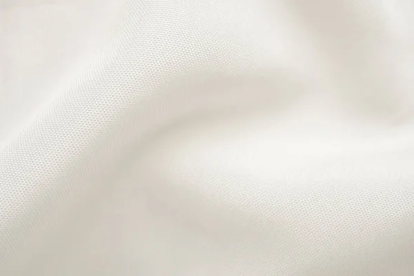 Tekstur Kain Putih Abstrak Dengan Latar Belakang Gelombang Lunak — Stok Foto