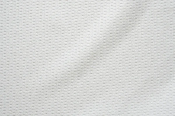 Bianco Sport Abbigliamento Tessuto Calcio Camicia Jersey Texture Sfondo — Foto Stock