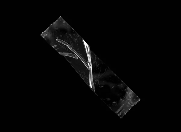 stock image adhesive plastic tape isolated on black background