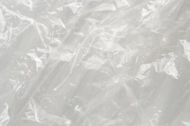 transparent plastic bag texture on white background