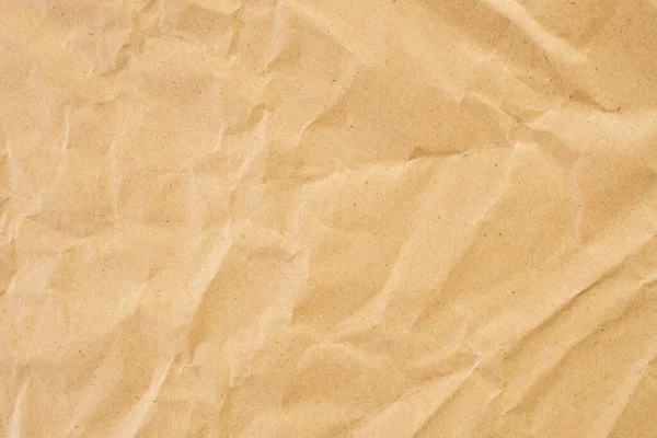 Abstract Brown Crumpled Creased Recycle Paper Texture Background — Zdjęcie stockowe