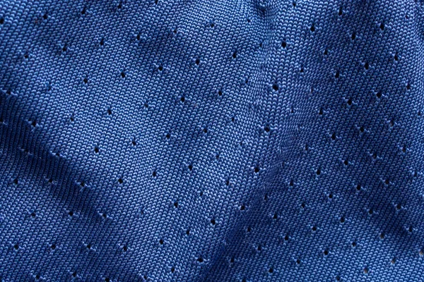 Azul Roupas Esportivas Tecido Futebol Camisa Jersey Textura — Fotografia de Stock