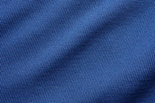 蓝色运动服面料足球衫面料 — 图库照片