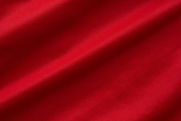 Czerwona Odzież Sportowa Tkanina Piłka Nożna Koszulka Jersey Tekstury Tło — Zdjęcie stockowe