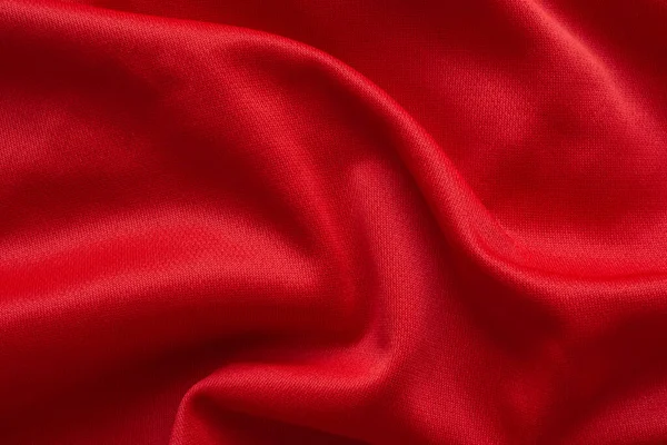 Vêtements Sport Rouge Tissu Football Chemise Jersey Texture Fond — Photo
