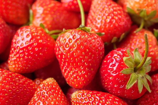 stock image Fresh organic red strawberry fruit background