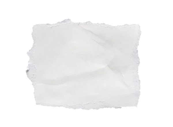 Piece White Paper Tear Isolated White Background — Stock Photo, Image