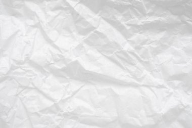 Abstract white crumpled and creased recycle paper texture background