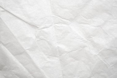 Abstract white crumpled and creased recycle paper texture background