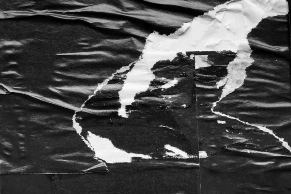 Eski Grunge Yırtılmış Siyah Kağıt Poster Yüzey Dokusu Arkaplanı — Stok fotoğraf