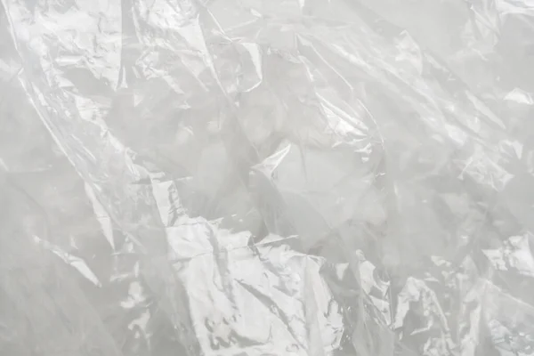 Transparent Plastic Bag Texture White Background — Stockfoto