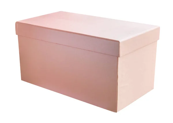 Beyaz Arkaplanda Izole Edilmiş Pembe Kutu — Stok fotoğraf