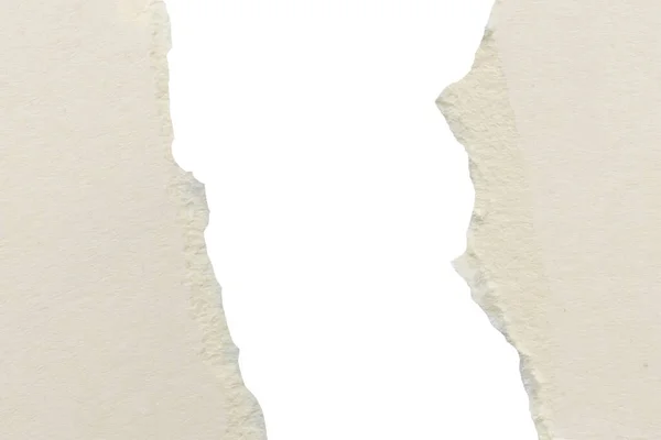 Grijs Gescheurd Papier Gescheurde Randen Strips Geïsoleerd Witte Achtergrond — Stockfoto