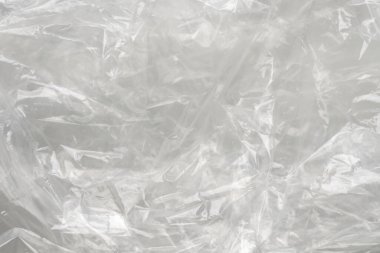 transparent plastic bag texture on white background