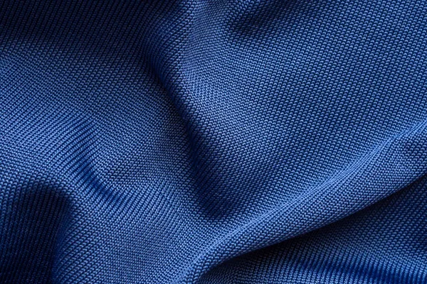 Blue Sports Clothing Fabric Football Shirt Jersey Texture — Stock Photo, Image