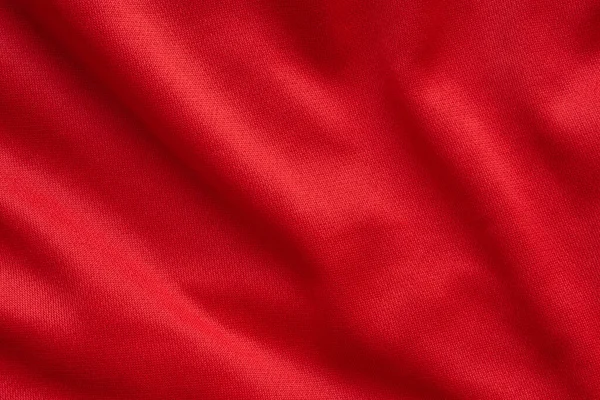 Piros Sport Ruházat Szövet Futball Ing Mez Textúra Háttér — Stock Fotó