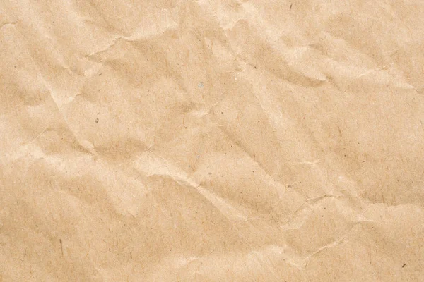Soyut Buruşmuş Buruşmuş Geri Dönüşüm Kahverengi Kağıt Dokusu Arka Planı — Stok fotoğraf