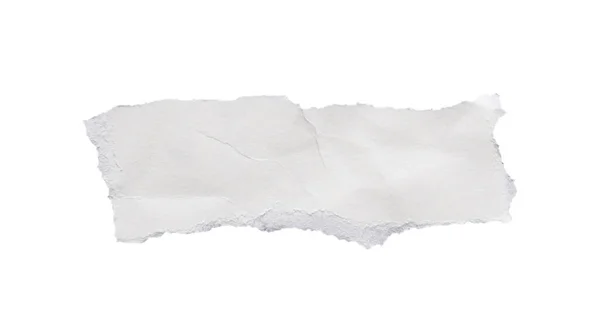 Potongan Kertas Putih Air Mata Terisolasi Pada Latar Belakang Putih — Stok Foto