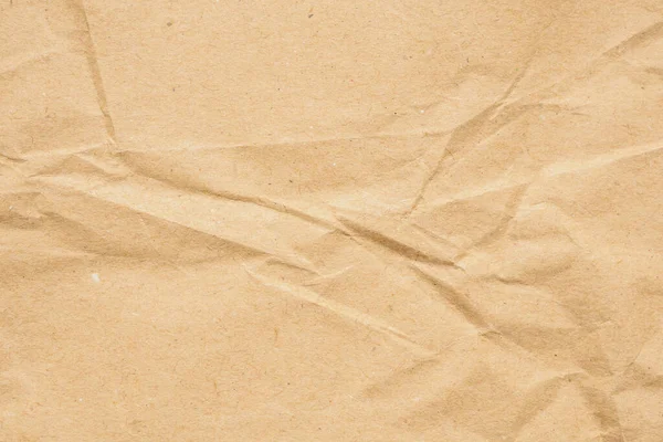 Soyut Buruşmuş Buruşmuş Geri Dönüşüm Kahverengi Kağıt Dokusu Arka Planı — Stok fotoğraf
