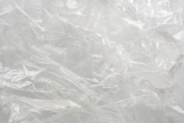 Transparent Plastic Bag Texture White Background — 图库照片