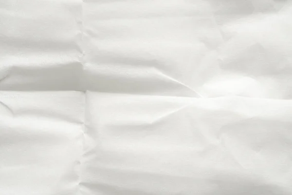 White Folded Wrinkled Paper Texture Background — Zdjęcie stockowe