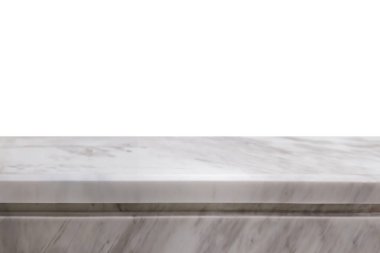 beyaz mermer taş tablo ürün gösterimi için beyaz arkaplan üzerinde izole