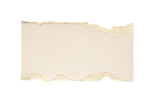 Pezzo Carta Bianca Lacrima Isolato Sfondo Bianco — Foto Stock