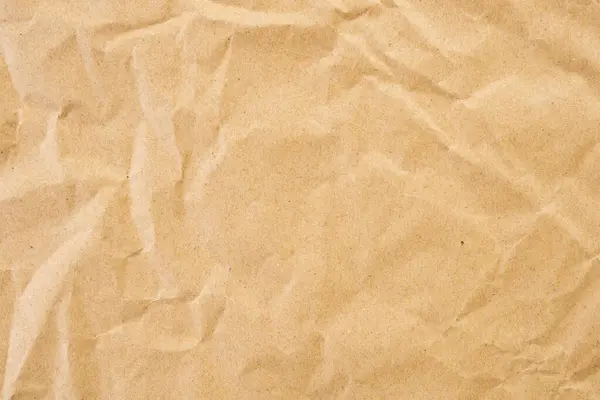 Abstract Brown Crumpled Creased Recycle Paper Texture Background — Stok fotoğraf