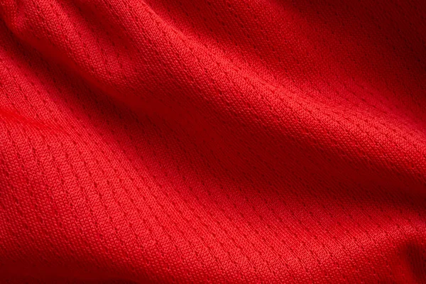 红色运动服面料足球衫运动衫面料背景 — 图库照片