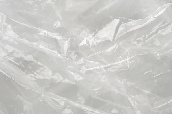 Прозрачная Текстура Пластикового Пакета Белом Фоне — стоковое фото