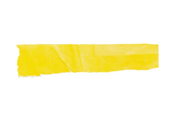Beyaz Arkaplanda Izole Edilmiş Sarı Kağıt Parçası — Stok fotoğraf