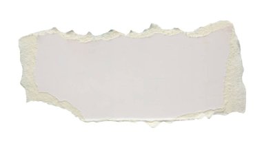 beyaz arkaplanda izole edilmiş beyaz kağıt yırtığı