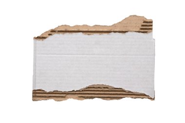 beyaz arkaplanda izole edilmiş beyaz kağıt yırtığı