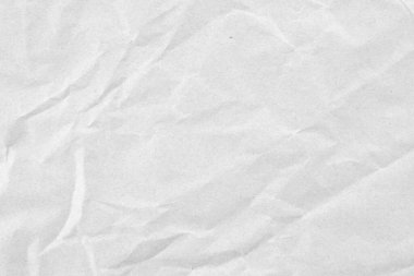 Abstract white crumpled and creased recycle paper texture background