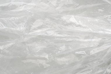 transparent plastic bag texture on white background