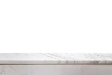 beyaz mermer taş tablo ürün gösterimi için beyaz arkaplan üzerinde izole