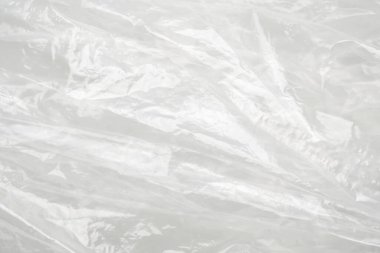 transparent plastic bag texture on white background