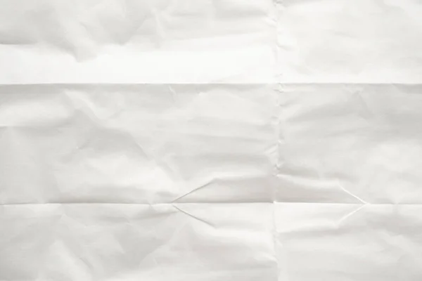 White Folded Wrinkled Paper Texture Background — Stock Photo, Image