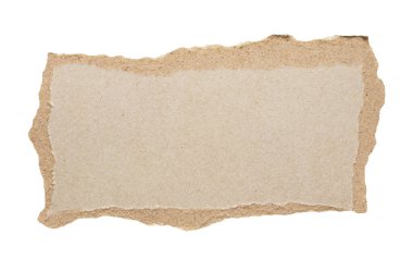 beyaz arkaplanda izole edilmiş gri kağıt yırtığı