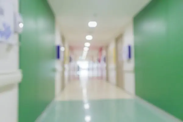 Hospital corridor interior abstract blur background