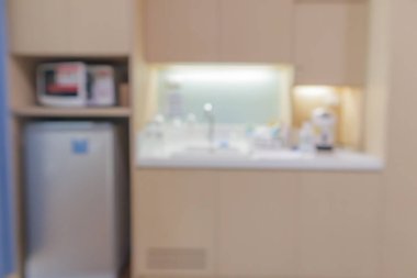 modern kitchen counter interior abstract blur background