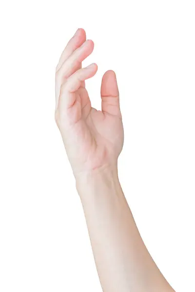 Gest Ręki Kobiety Izolowane Białym Tle — Zdjęcie stockowe