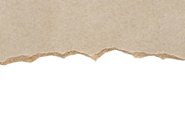 Gri Yırtılmış Kağıt Kenarları Beyaz Arkaplanda Izole Edilmiş — Stok fotoğraf