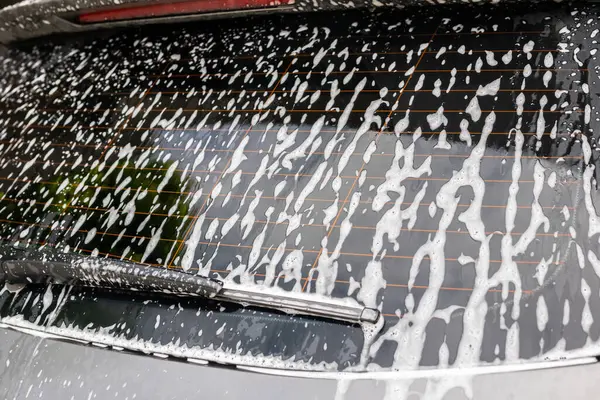Car Cleaning Washing Foam Soap — Stock Photo, Image