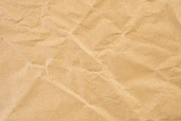 Abstract Brown Crumpled Creased Recycle Paper Texture Background — Stockfoto