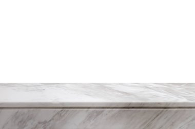 beyaz mermer taş tablo ürün gösterimi için beyaz arkaplan üzerinde izole