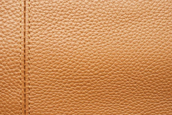 Luxury Brown Leather Texture Background Stitching — Stock Photo, Image