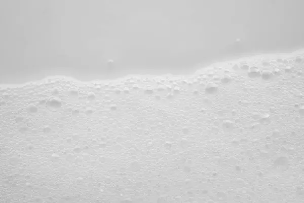 Streszczenie Białe Bańki Mydlane Tekstury Pianki Białym Tle — Zdjęcie stockowe